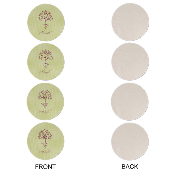 Yoga Tree Round Linen Placemats - APPROVAL Set of 4 (single sided)