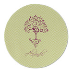 Yoga Tree Round Linen Placemat (Personalized)