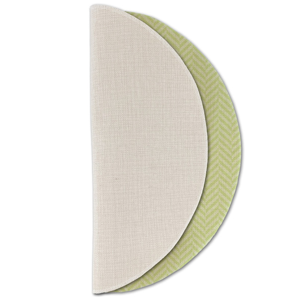 Yoga Tree Round Linen Placemats - HALF FOLDED (single sided)