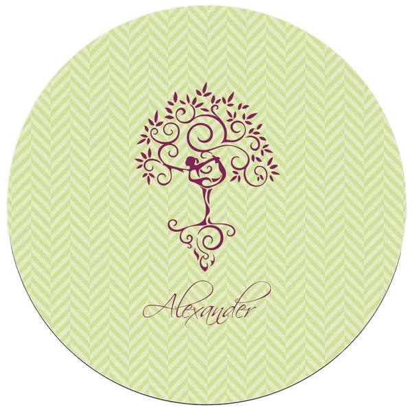 Yoga Tree Round Mousepad - APPROVAL
