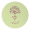 Yoga Tree Round Paper Coaster - Approval