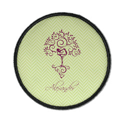 Yoga Tree Iron On Round Patch w/ Name or Text