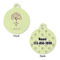 Yoga Tree Round Pet Tag - Front & Back