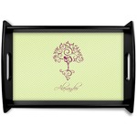 Yoga Tree Black Wooden Tray - Small (Personalized)