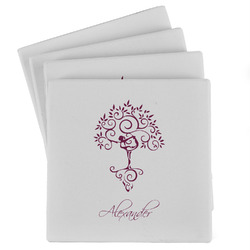 Yoga Tree Absorbent Stone Coasters - Set of 4 (Personalized)