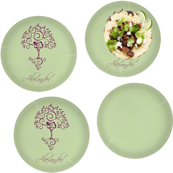 Yoga Tree Set of Lunch / Dinner Plates