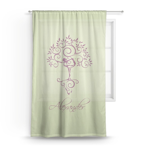 Custom Yoga Tree Sheer Curtain (Personalized)