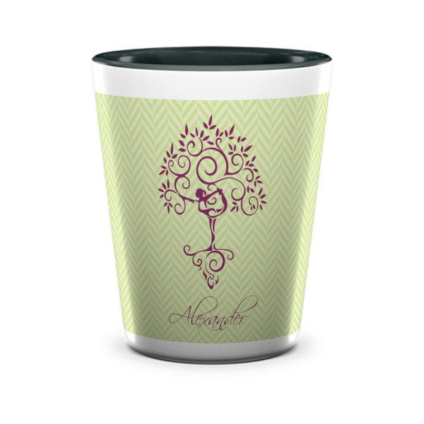 Yoga Tree Shot Glass - Two Tone - FRONT