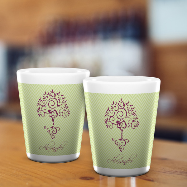 Yoga Tree Shot Glass - White - LIFESTYLE