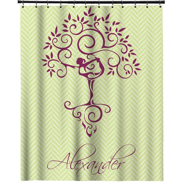 Custom Yoga Tree Extra Long Shower Curtain - 70"x84" (Personalized)