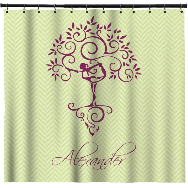 Custom Yoga Tree Shower Curtain (Personalized)
