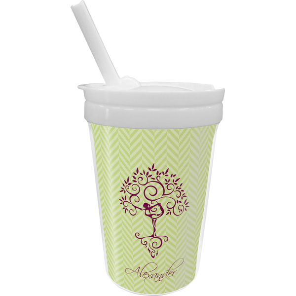 Custom Yoga Tree Sippy Cup with Straw (Personalized)