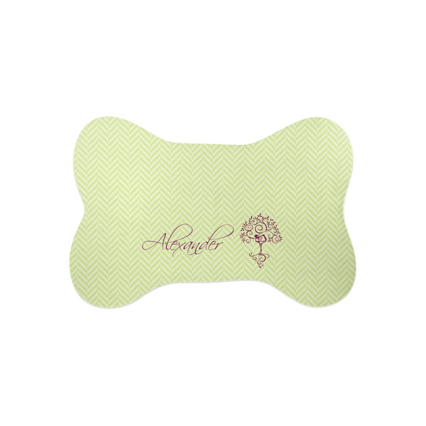 Custom Yoga Tree Bone Shaped Dog Food Mat (Small) (Personalized)