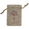 Yoga Tree Small Burlap Gift Bag - Front