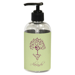 Yoga Tree Plastic Soap / Lotion Dispenser (8 oz - Small - Black) (Personalized)