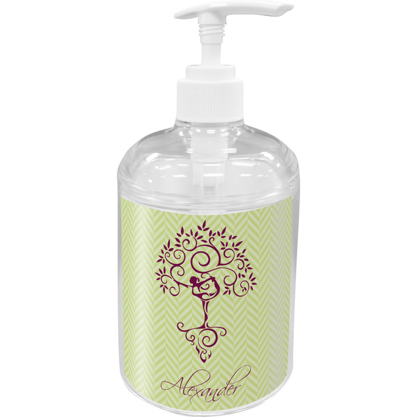Custom Yoga Tree Acrylic Soap & Lotion Bottle (Personalized)