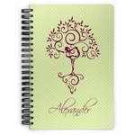Yoga Tree Spiral Notebook - 7x10 w/ Name or Text
