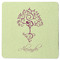 Yoga Tree Square Rubber Backed Coaster (Personalized)