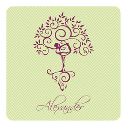 Yoga Tree Square Decal - XLarge (Personalized)