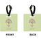 Yoga Tree Square Luggage Tag (Front + Back)