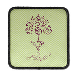 Yoga Tree Iron On Square Patch w/ Name or Text