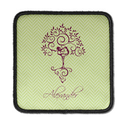 Yoga Tree Iron On Square Patch w/ Name or Text