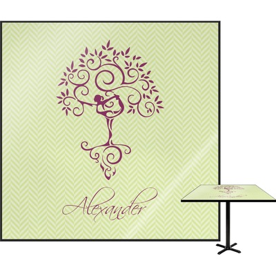 Custom Yoga Tree Square Table Top (Personalized)