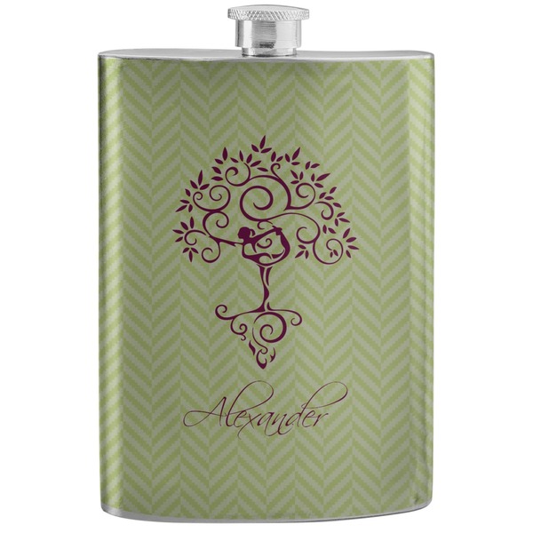Custom Yoga Tree Stainless Steel Flask (Personalized)