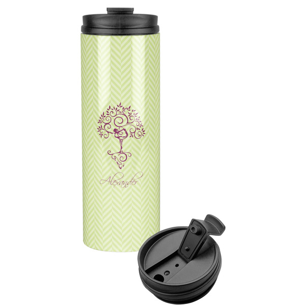 Custom Yoga Tree Stainless Steel Skinny Tumbler (Personalized)