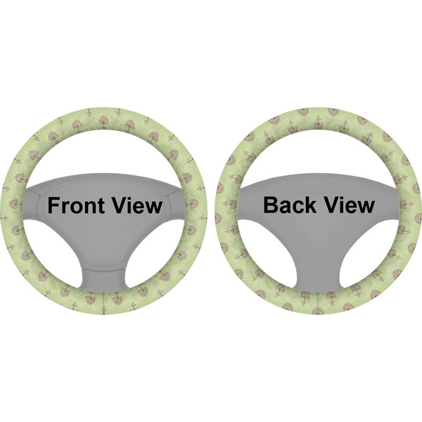 Yoga Tree Steering Wheel Cover- Front and Back