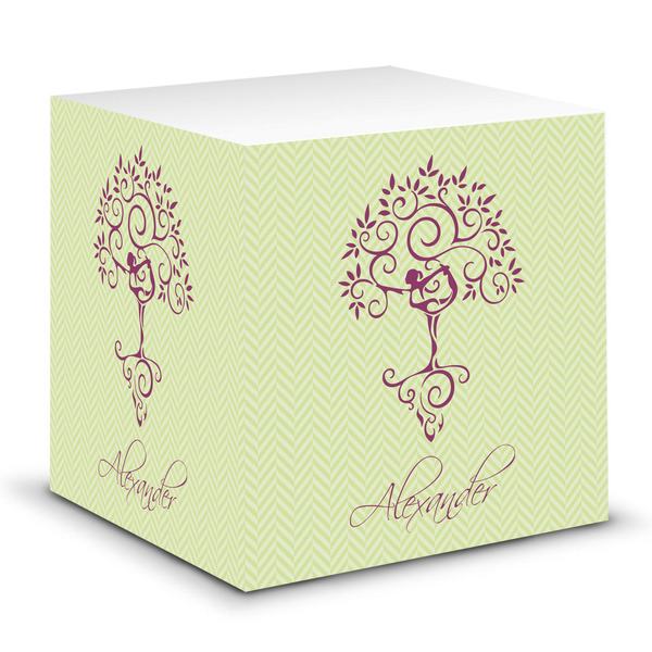 Custom Yoga Tree Sticky Note Cube (Personalized)