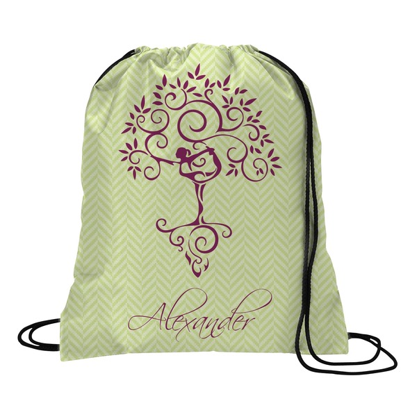 Custom Yoga Tree Drawstring Backpack - Large (Personalized)