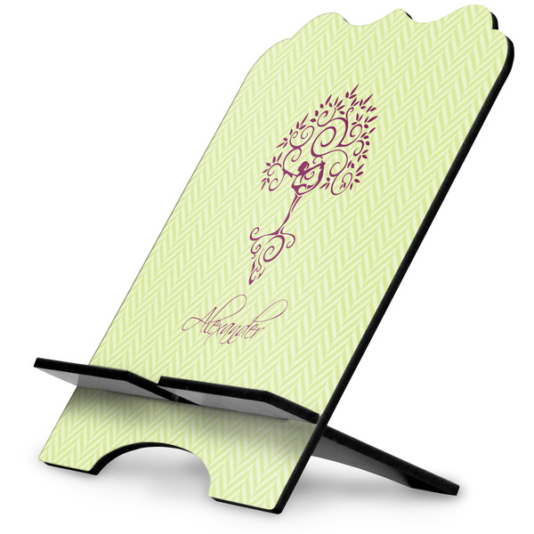 Custom Yoga Tree Stylized Tablet Stand w/ Name or Text