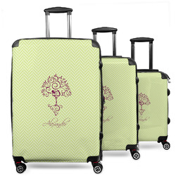 Yoga Tree 3 Piece Luggage Set - 20" Carry On, 24" Medium Checked, 28" Large Checked (Personalized)