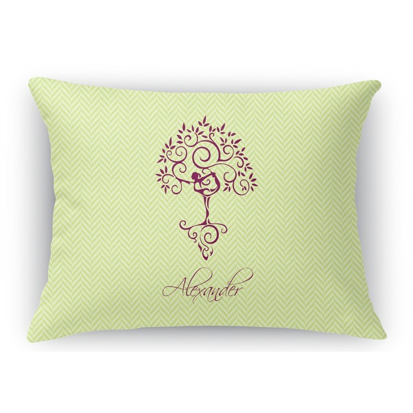 Custom Yoga Tree Rectangular Throw Pillow Case (Personalized)
