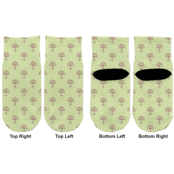 Yoga Tree Toddler Ankle Socks - Double Pair - Front and Back - Apvl