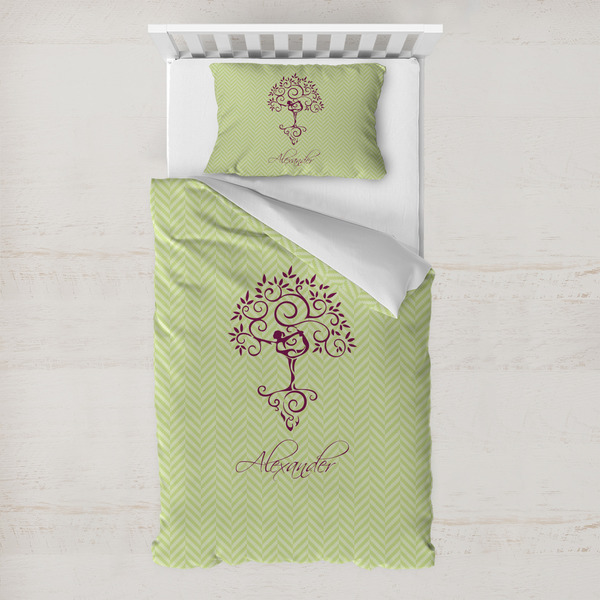 Custom Yoga Tree Toddler Bedding Set - With Pillowcase (Personalized)