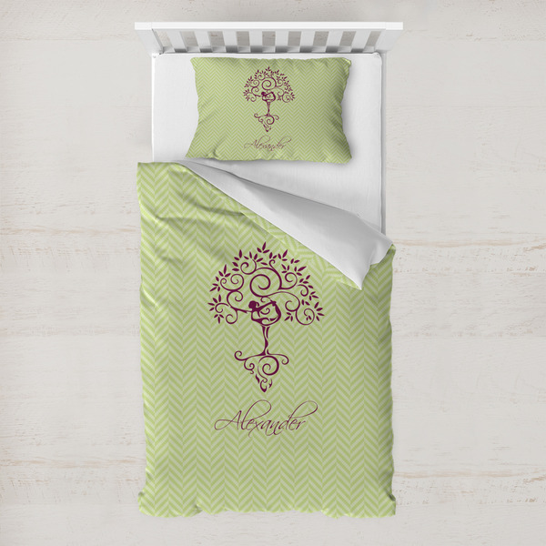 Custom Yoga Tree Toddler Bedding w/ Name or Text