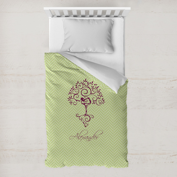 Custom Yoga Tree Toddler Duvet Cover w/ Name or Text