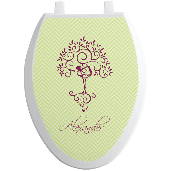 Yoga Tree Toilet Seat Decal Elongated