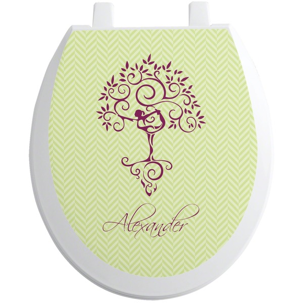 Custom Yoga Tree Toilet Seat Decal (Personalized)