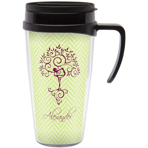 Custom Yoga Tree Acrylic Travel Mug with Handle (Personalized)