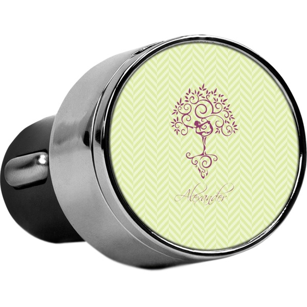 Custom Yoga Tree USB Car Charger (Personalized)