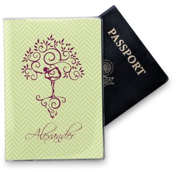 Yoga Tree Vinyl Passport Holder (Personalized)