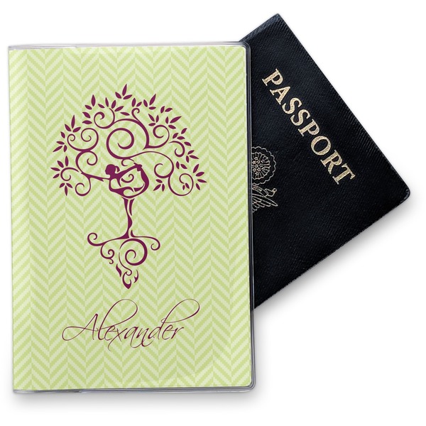Custom Yoga Tree Vinyl Passport Holder (Personalized)