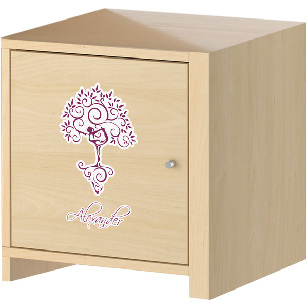 Yoga Tree Wall Graphic on Wooden Cabinet