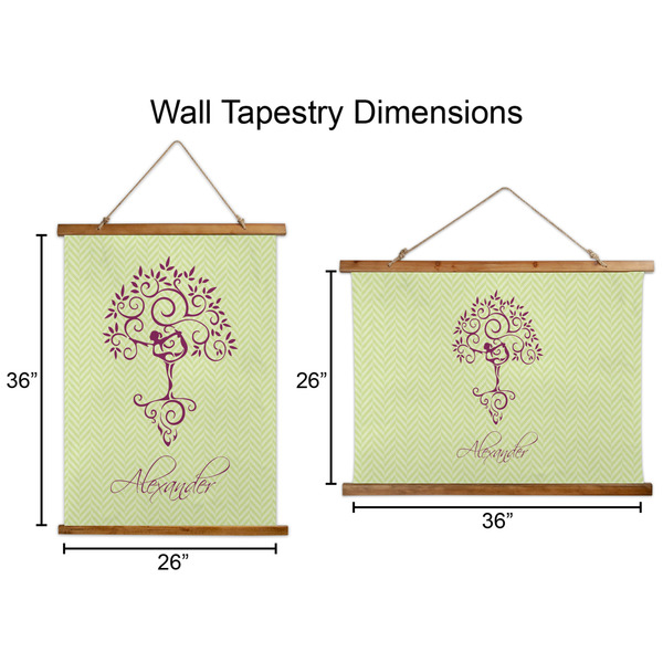 Yoga Tree Wall Hanging Tapestries - Parent/Sizing