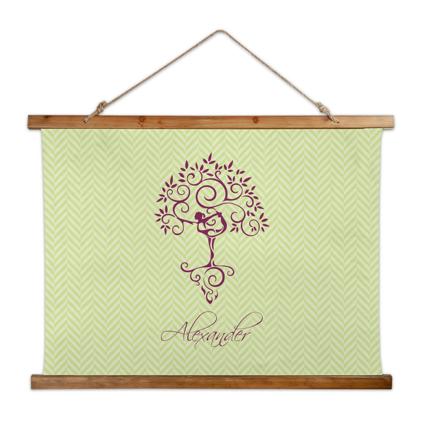 Custom Yoga Tree Wall Hanging Tapestry - Wide (Personalized)