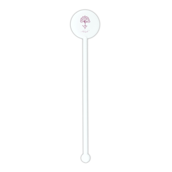 Yoga Tree White Plastic 5.5" Stir Stick - Round - Single Stick
