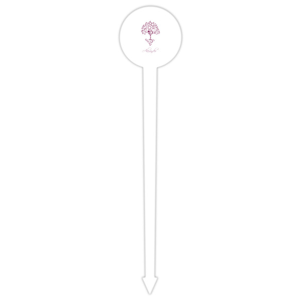 Yoga Tree White Plastic 6" Food Pick - Round - Single Pick